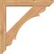 Ekena Millwork Olympic Slat Smooth Bracket w/ Offset Brace, Western Red Cedar, 5 1/2"W x 32"D x 32"H BKT0604X32X32OLY06SWR - alternate 3